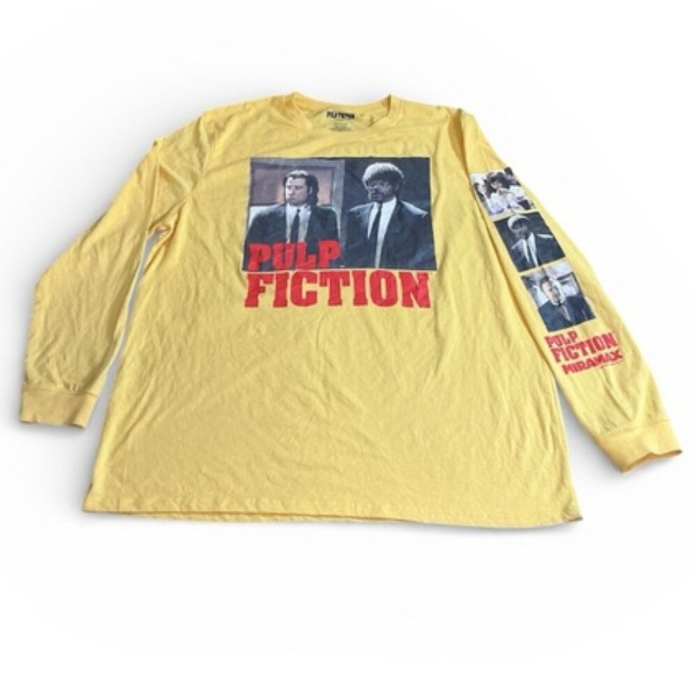 Pulp Fiction Yellow Graphic Long Sleeve Shirt
